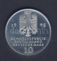 NSZK 1998. 10M Ag "Franckesche Alapítvány" T:1/2