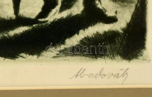 Aba-Novák Vilmos (1894-1941): Petofi: A jó öreg kocsmáros. Rézkarc, papír, jelzett, üvegezett keretb...