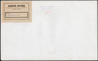 cca 1968 Darkó István (?-?) budapesti fotóművész 3 db matricával jelzett, fotóművészeti alkotása, 40...