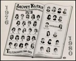 cca 1980 Budapest, 3 db tablófotó fővárosi középiskolákból, 24x30 cm