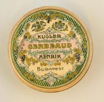 cca 1910 Kugler Henrik Gerbeaud szecessziós papír doboza. Szép állapotban / ca 1910 Ornamented candy box. d: 9 cm