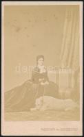 1864 Erzsébet királynő Sisi vizitkártya méretű fotója. Rabenburg und Monckhoven fotó / Original photo of Queen Sisi. 9x11 cm