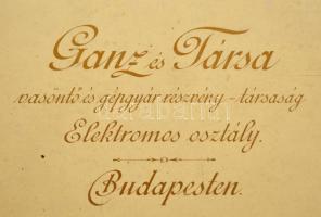cca 1880 Ganz és Társa Gépgyár Elektronikai Osztály, 3 db fotó, gyárbelső, gépek, kartonra kasírozva...