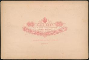 cca 1896 Fiume kikötő magyar zászlós hajóval. Alois Beer keményhátú fotó  / ca 1896 Fiume port  11x1...