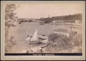 cca 1896 Porto Rose - Portoroz Sebastianutti & Benque  keményhátú fotó  / ca 1896 Portoroz photo  11x17 cm