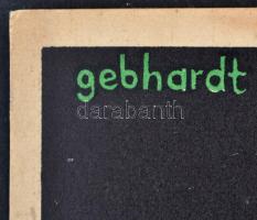 cca 1930 Igyál magyar borokat angol nyelvű reklám plakát. Gebhardt jelzett grafika kartonon, hibátla...