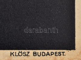 cca 1930 Igyál magyar borokat angol nyelvű reklám plakát. Gebhardt jelzett grafika kartonon, hibátla...