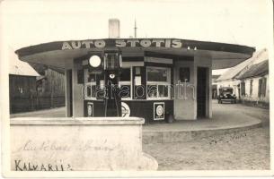 1933 Kalvarija, Auto Stotis / autobus stop with gas station, I. Mirliho photo