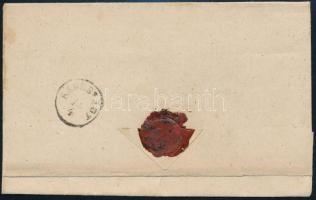 ~1860 10kr II. on cover ,,SISSEK" - ,,KARLSTADT" - Plasky ~1860 10kr II. levélen ,,SISSEK&...