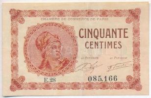 Franciaország / Párizsi Kereskedelmi Kamara 1920. 50c szükségpénz T:III
France / Chambre de Commerc...