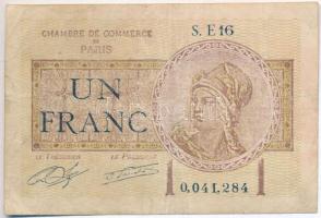 Franciaország / Párizsi Kereskedelmi Kamara 1920. 1Fr szükségpénz T:III,III-
France / Chambre de Co...