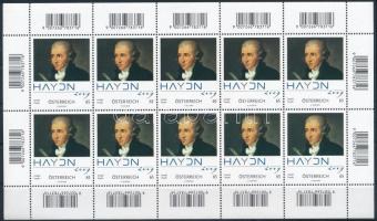 Joseph Haydn minisheet, Joseph Haydn kisív