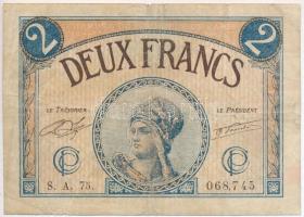 Franciaország / Párizsi Kereskedelmi Kamara 1920. 2Fr szükségpénz T:III,III-
France / Chambre de Co...