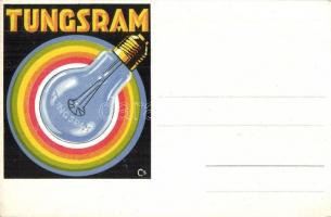 Tungsram villanykörte reklám képeslap / light bulb advertisment postcard s: Csemiczky Tihamér