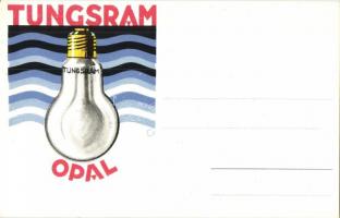 Tungsram Opal villanykörte reklám képeslap / light bulb advertisment postcard s: Csemiczky Tihamér