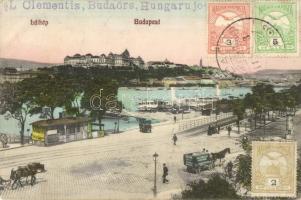 Budapest - 10 db RÉGI városképes lap, vegyes minőség / 10 pre-1945 town-view postcards, mixed qualit...