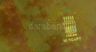 Zsolnay eozinmázas bölény, jelzett, apró lekopásokkal, m: 11,5 cm