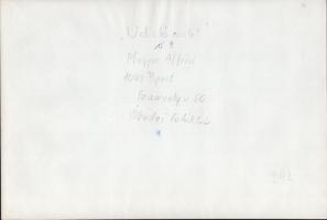 cca 1977 Magyar Alfréd budapesti fotóművész 3 db vintage fotóművészeti alkotása, kettő feliratozva, ...