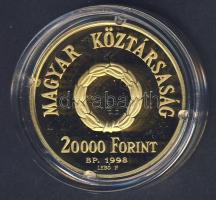1998. 20.000Ft Au "1848-49-es szabadságharc-Batthyány" 6,982g T:PP Díszdobozban, tanúsítvánnyal, csak 5000db!