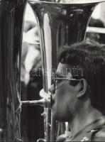 cca 1975 Balásy Pál (?-?): Budapesti zenészek, 4 db vintage fotóművészeti alkotás, három feliratozot...