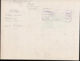 cca 1963 Vaysada Karol (CSSR) 2 db vintage fotóművészeti alkotása, az egyik feliratozott, 26,5x34,5 ...