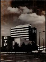 cca 1970 Gebhardt György (1910-1993): Tanácsház, feliratozott vintage fotóművészeti alkotás, kasírozva, 39x29,5 cm