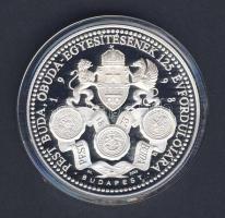 1998. "Pest, Buda, Óbuda egyesítése-Országház" Ag emlékérem 31,1g T:PP Díszdobozban!