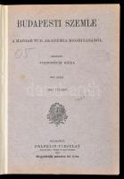 1931 Budapesti Szemle. Szerk.: Voinovich Géza. 1931. Július 644. szám. Bp., Franklin. Átkötött korabeli aranyozott félvászon-kötés, az eredeti papírborítót belekötötték. Jó állapotban.