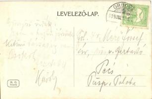 DDSG Sophie oldalkerekes személyszállító gőzhajó Orsova előtt / Hungarian passenger steamship