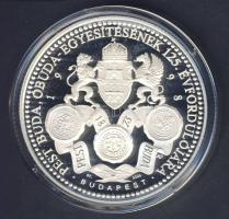 1998. "Pest, Buda, Óbuda egyesítése-Vajdahunyad vára" Ag emlékérem 31,1g T:PP Díszdobozban...