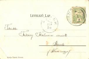 Poroszló, iskola, Református lelkészlak. Kiadja Várady Elemér (EK)