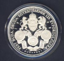 1998. "Pest, Buda, Óbuda egyesítése-Operaház" Ag emlékérem 31,1g T:PP Díszdobozban!