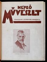 1927-1928 Képzőművészet. Szerk.: Dr. Gyöngyösi Nándor. I.-II. évf. 1-15. számok. Teljes. Átkötött modern félvászon-kötés, a 6. szám borítóján a borítóképen kis sérüléssel, de egyébként jó állapotban. Ritka!