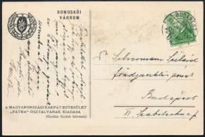 cca 1930 5 db turista házakat ábrázoló képeslap, négy darab híres turistavezetők által írva, aláírva...