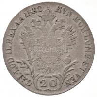 1822E 20kr Ag "I. Ferenc" Gyulafehérvár (6,53g) T:2,2- k. / 
Hungary 1822E 20 Kreuzer Ag ...