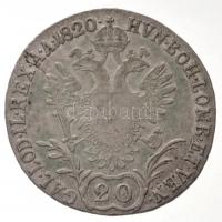 1820G 20kr Ag "I. Ferenc" Nagybánya (6,59g) T:2- rep. / 
Hungary 1820G 20 Kreuzer Ag &quo...