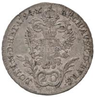 1794B 20kr Ag "I. Ferenc" Körmöcbánya (6,64g) T:2 fülnyom / 
Hungary 1794B 20 Kreuzer Ag ...