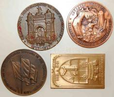 Románia 1974-2000. 14db klf bélyeg- és éremkiállítás alkalmából kiadott emlékérem és plakett T:1,2