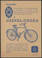 cca 1940 Weiss Manfréd gyár Csepel kerékpár reklámnyomtatvány / Bike advertising