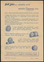 cca 1940  Danuvia falióra reklámnyomtatvány / Clock advertising