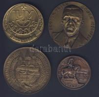 Románia 1974-2000. 4db klf Hunyad megyében kiadott emlékplakett, benne Hungarika! T:1,2