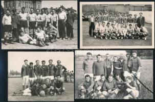 cca 1930-1960 8 db különböző magyar focicsapatot ábrázoló fotó / Hungarian football teams