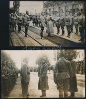 cca 1917 8 db fotó IV. Károly királyról a fronton. Automobilban, királyi vonatkocsi, tisztek / 8 ori...