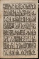 XVI-XVII. század: Szentek ábrázolása, köztük Szent Margit. Fametszet. / Images of saints. Wood engraving from a calendar. 22x33 cm