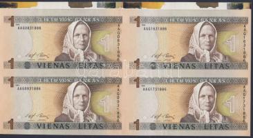 Litvánia 1994. 1L függőleges 4-es összefüggő tömbben T:I
