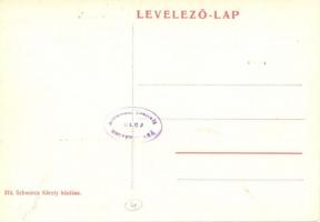 Csákvár, Henger mű gőzmalom, tűztorony. Schwarcz Károly kiadása, Art Nouveau