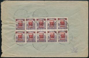1924 Levél 1000K portóval / Cover with 1000K postage due GYŐR - Nyulfalu