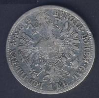 Ausztria 1879. 1Fl Ag T:3 ph