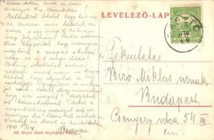 Pásztó, Vasút utca, Takarékpénztár, Müller Dezső és Pálmai Adolf üzlete. Bleyer József fényképész ki...