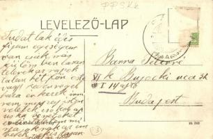 Páty, Kossuth utca, Református templom, Klein Lipót vegyeskereskedése és saját kiadása  (EK)